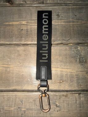 Lululemon Black Never Lost Key Fob / Wristlet Strap